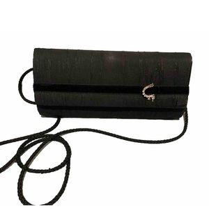 Kate Landry Ladies Black Clutch Or Shoulder Purse